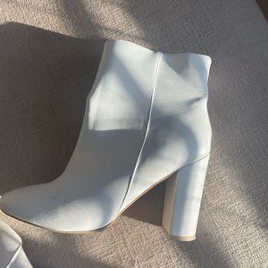 White Heeled Booties